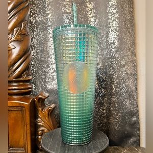 Starbucks 2023 Ombré Jade Green Grid Venti Tumbler
